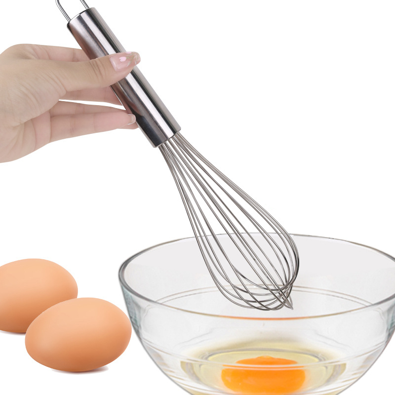 Cây đánh trứng cầm tay inox, Dụng cụ đánh trứng tự động, Dụng cụ đánh trứng bằng tay, Dụng cụ nhà bếp, Dụng cụ đánh sữa, Đồ dùng làm bánh-HAUSE