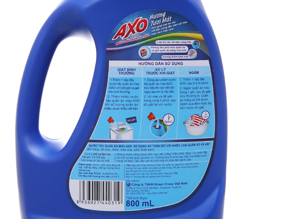 Nước tẩy quần áo màu AXO