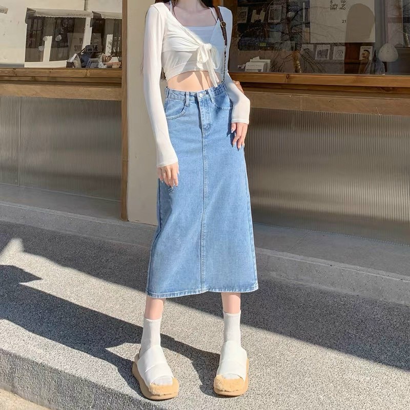 Chân váy jean sale xả kho city jeans