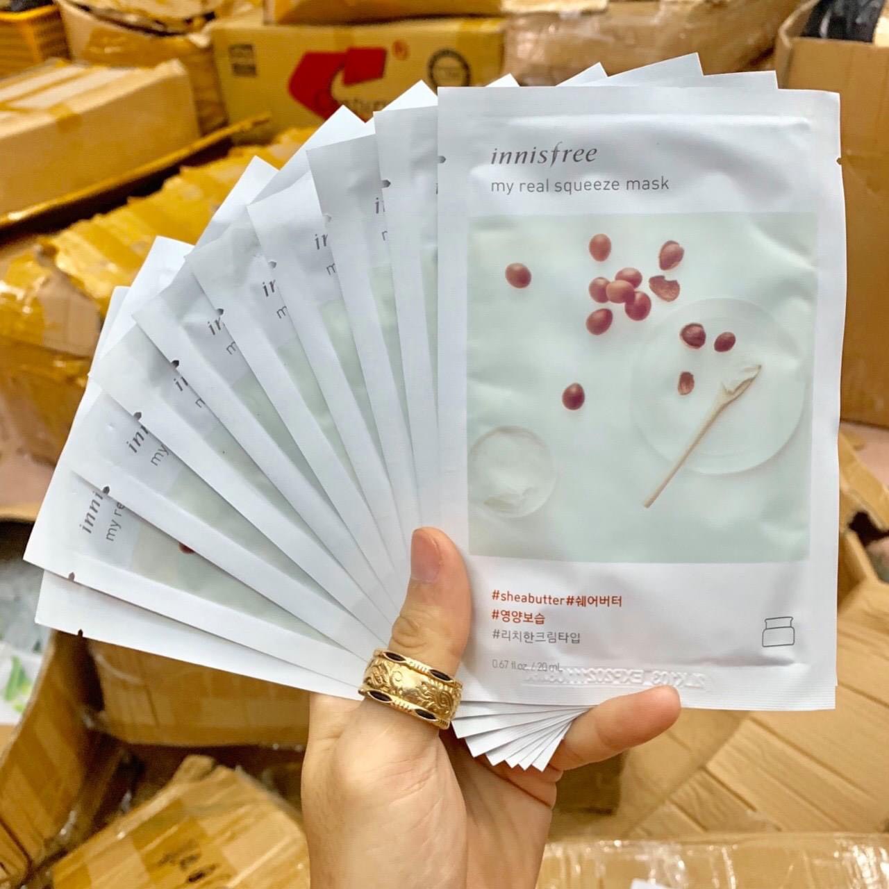 Combo 10 Miếng Mặt Nạ Innisfree Hàn Quốc Trắng Da, Nhiều Mùi