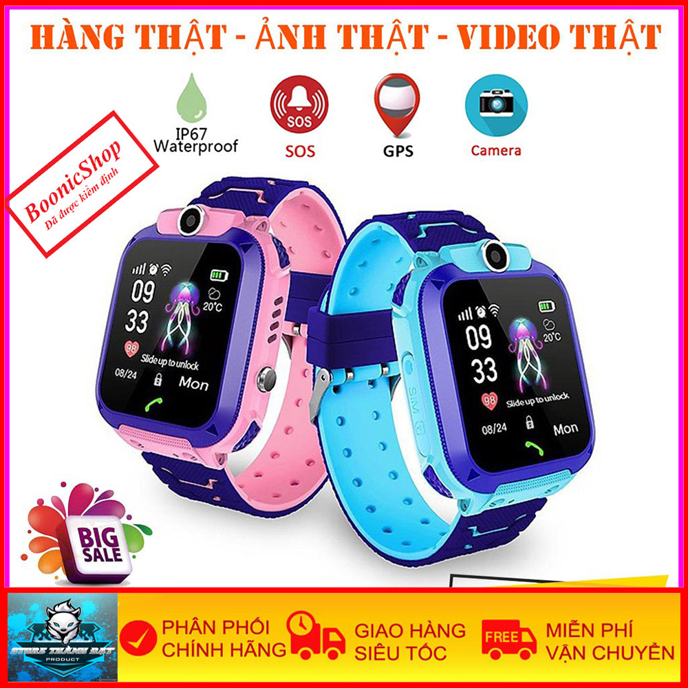Đồng Hồ Thông Minh Trẻ Em Q12 - Gắn Sim 3G Nghe Gọi 2 Chiều, Định Vị Trẻ Em, Thay Được Dây, Màn Hình Cảm Ứng Hoạt Động Ổn Định - Bảo Hành 1 Năm