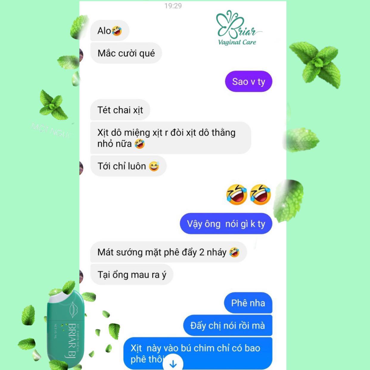 [siêu phẩm phòng the] Xịt thơm miệng Briar thơm mát tự tin gần ngau hơn ( Che tên sản phẩm khi giao)