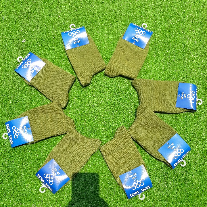 Vớ chân nam xanh rêu 5 đôi socks sq,ca,bđ ,tất vớ lính