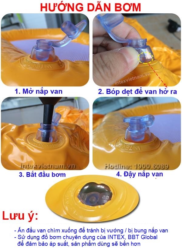 Bơm tay mini double quick INTEX 69613