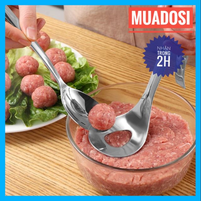 Muỗng Thìa Inox Làm Thịt Viên Cá Viên Chia Thịt Viên Nhanh Tiện Dụng