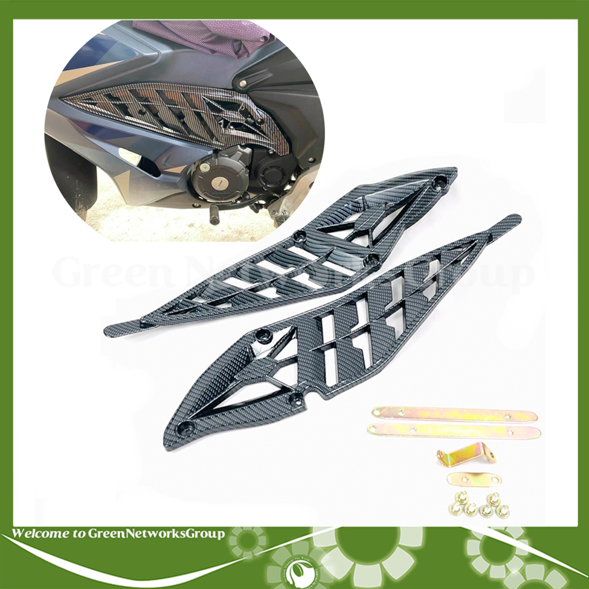 [HCM]Ốp sườn xe Winner X 2019-2020 Carbon Greennetworks