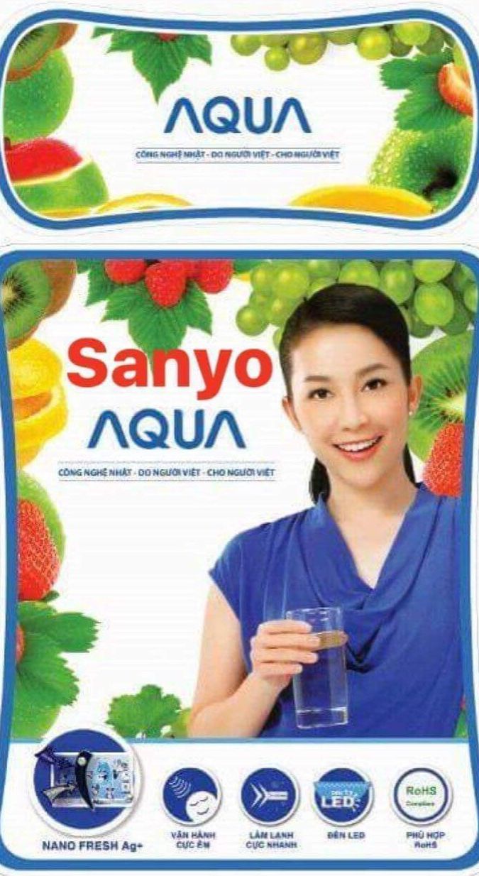Tem Dán Tủ Lạnh Aqua Và Sanyo - Miếng Dán Tủ Lạnh Sanyo & Aqua ( Dán Bằng Băng Keo 2 Mặt )