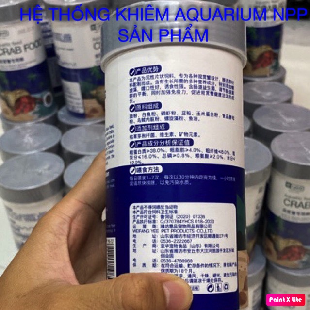 Thức ăn cho ốc mượn hồn - cua cảnh THƯƠNG HIỆU YEE