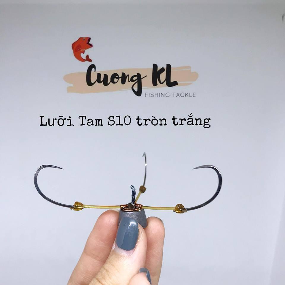 Lưỡi câu dáng tròn thép trắng cỡ 10 (tam, tứ, lục)