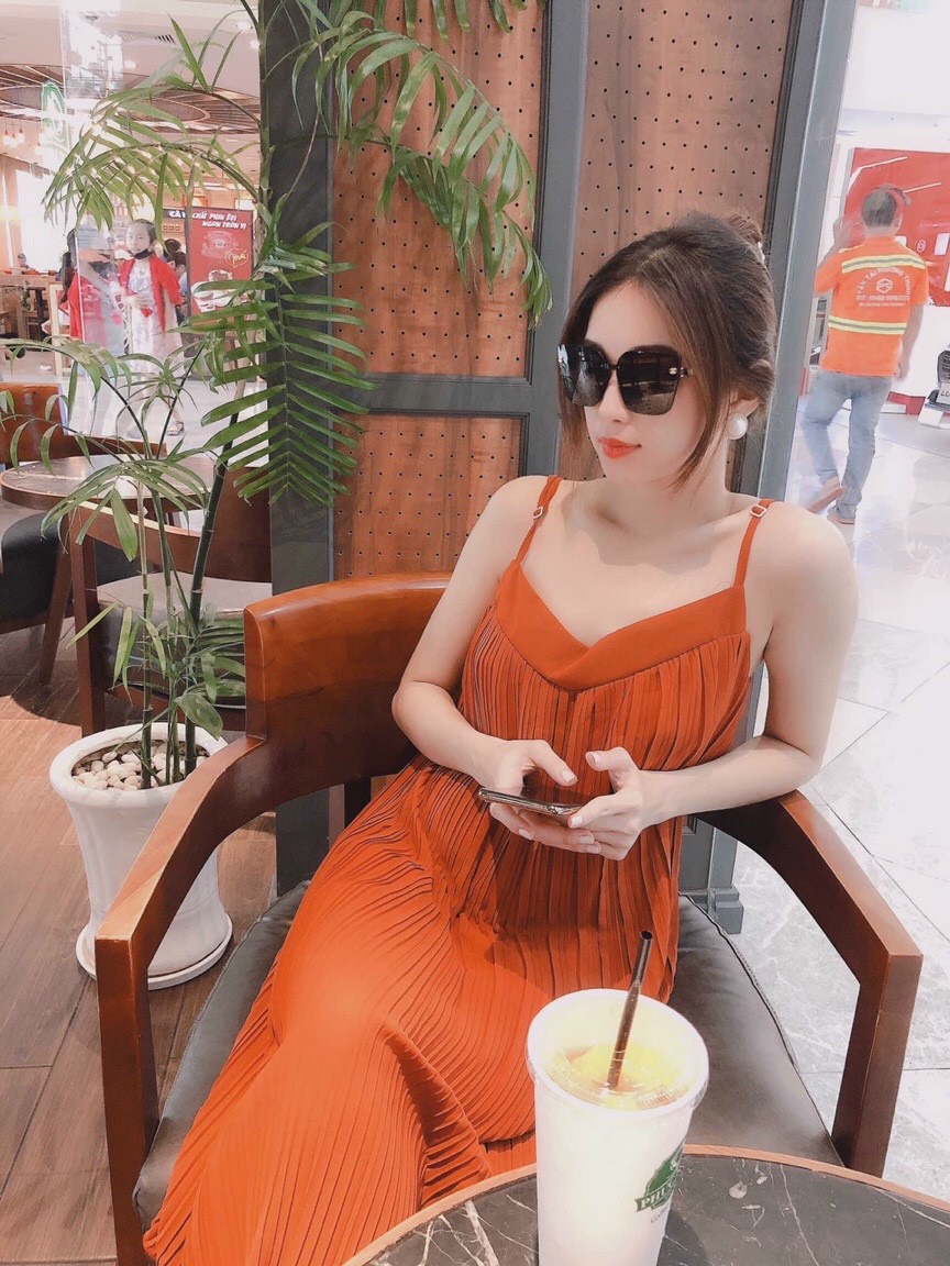 [HCM]ĐẦM BẦU MAXI 2 DÂY DẬP LY SIÊU ĐẸP M002