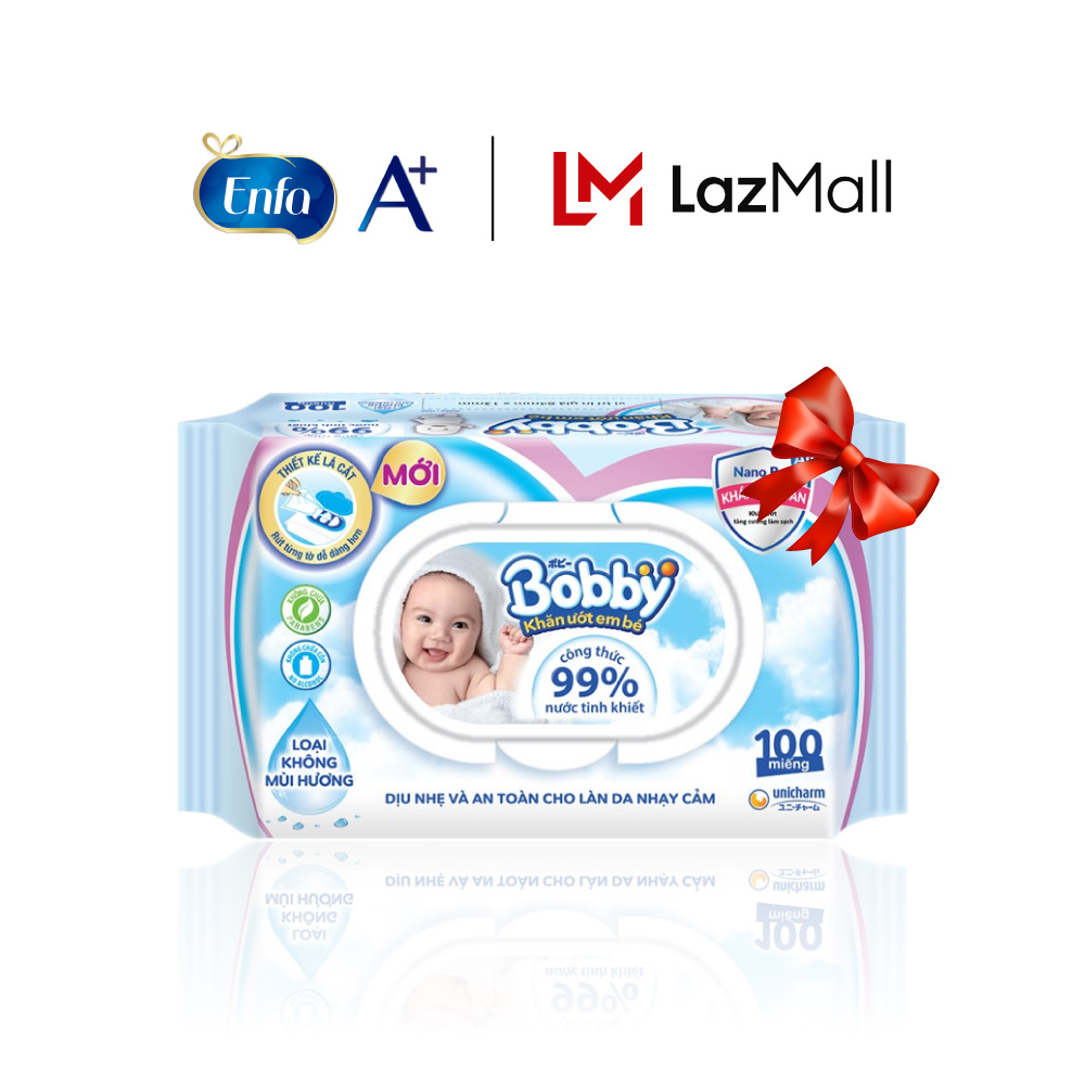 Quà tặng từ Enfa- Khăn ướt Bobby 100 tờ