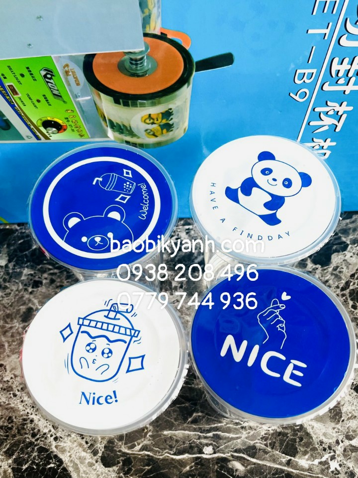 Cuộn màng ép ly nhựa, keo dán miệng ly mẫu mới