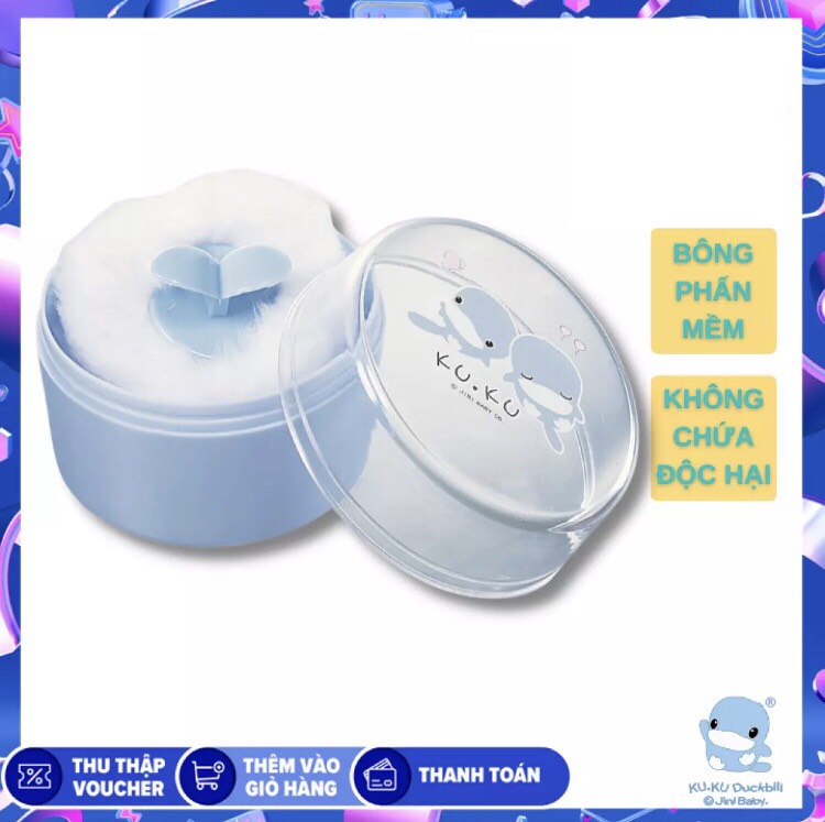 [HCM]Hộp Đựng Phấn Rơm Cho Bé KUKU KU5316
