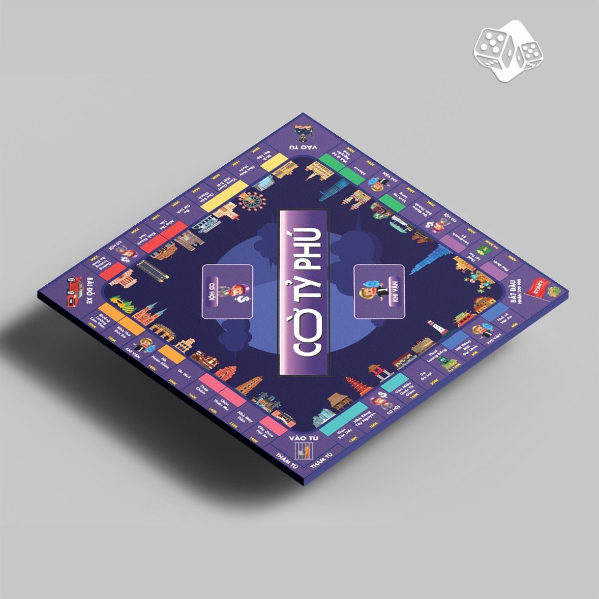 [HÀNG CAO CẤP] Cờ tỷ phú Top boardgame 2023 monopoly Tiếng việt cao cấp