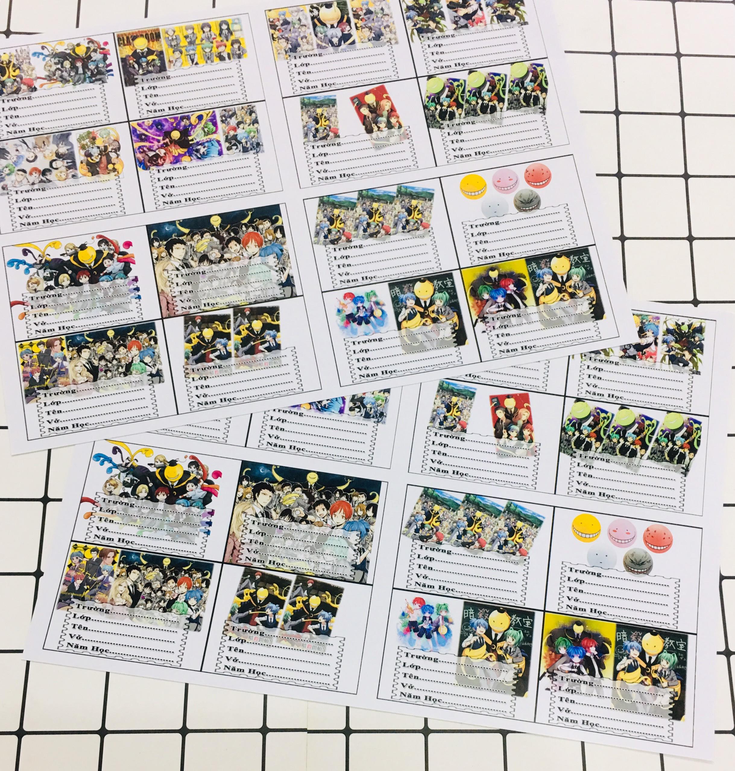 Combo 48 nhãn vở LỚP HỌC ÁM SÁT