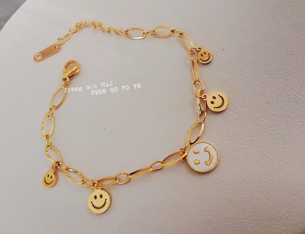 Lắc tay titan mạ vàng không gỉ hồ lô xinh xắn