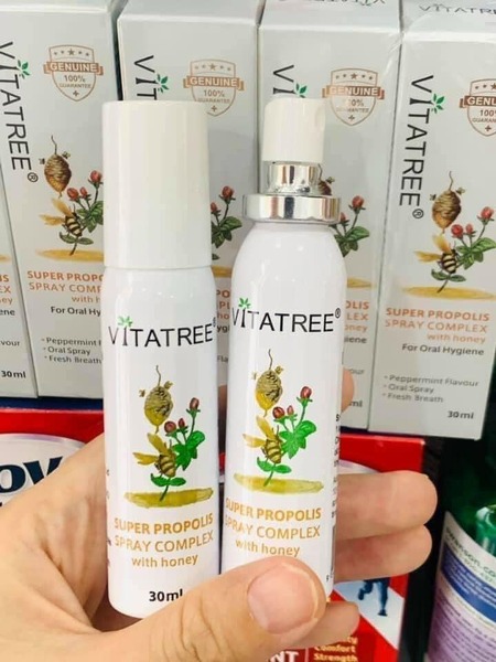 Chai Xịt Họng Keo Ong Vitatree Super Propolis Spray Complex (30 ml)
