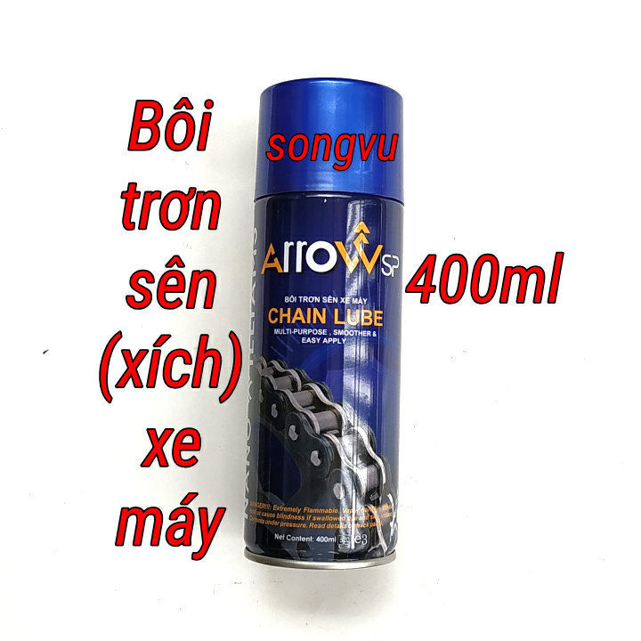 Bình xịt rửa sên (xích) xe máy Arrow