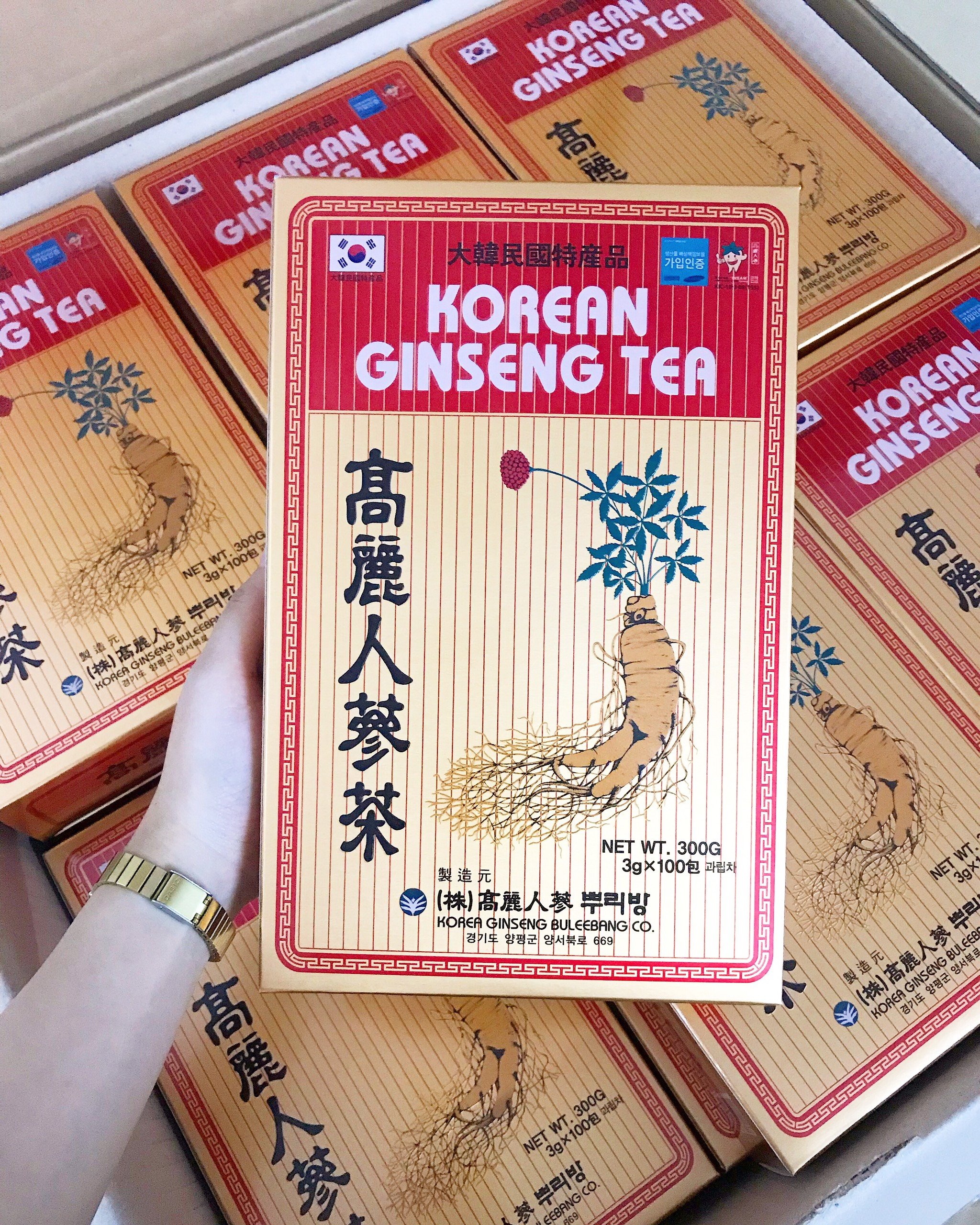 Trà sâm Ginseng Hàn Quốc Hộp 300g (100 gói x 3g)