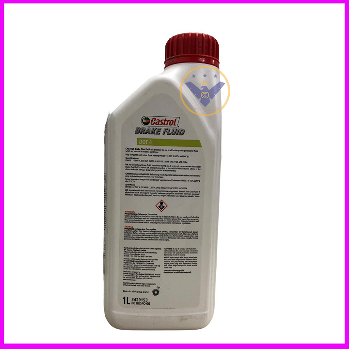 COMBO 2 dầu phanh, dầu thắng Castrol Brake Fluid Dot 4 Lon 1L