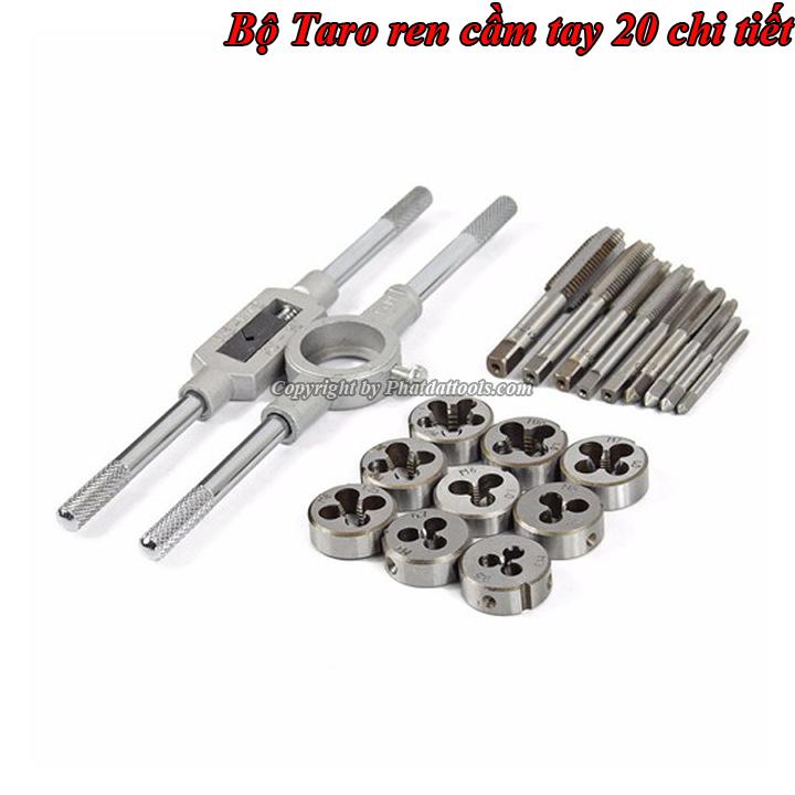 Bộ Taro tay quay tạo ren trong và ngoài 20 chi tiết từ M3 M12 cao cấp