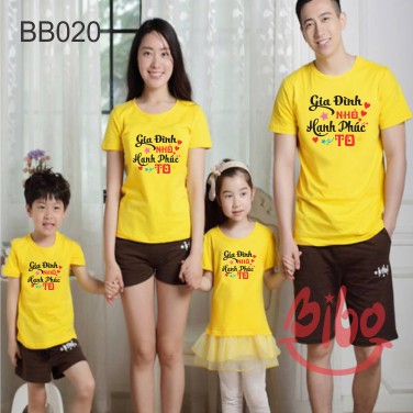 Áo thun gia đình nhỏ hạnh phúc to gd hp