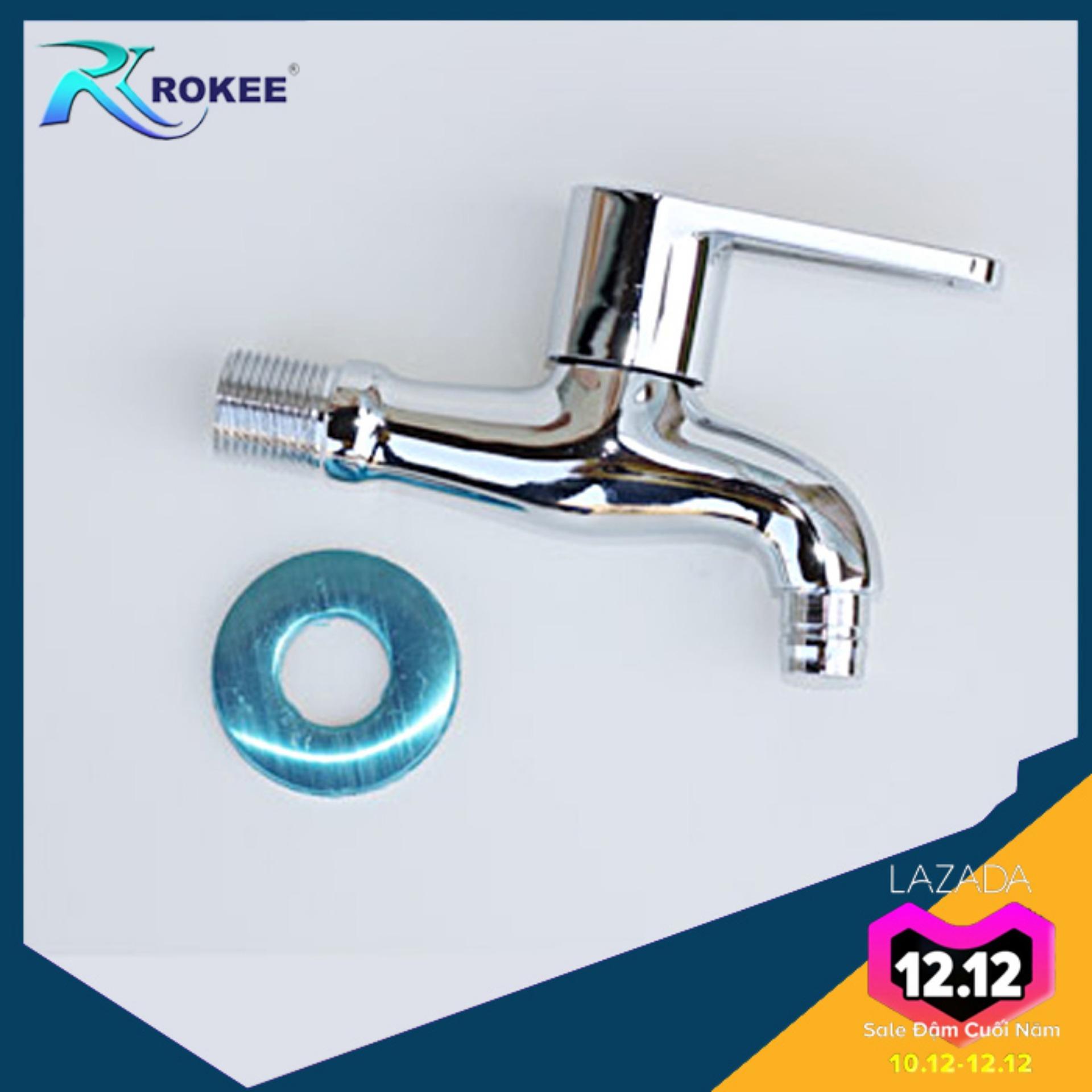 Vòi hồ có mỏ - vòi nước máy giặt Rokee - R604 (Trắng bạc)