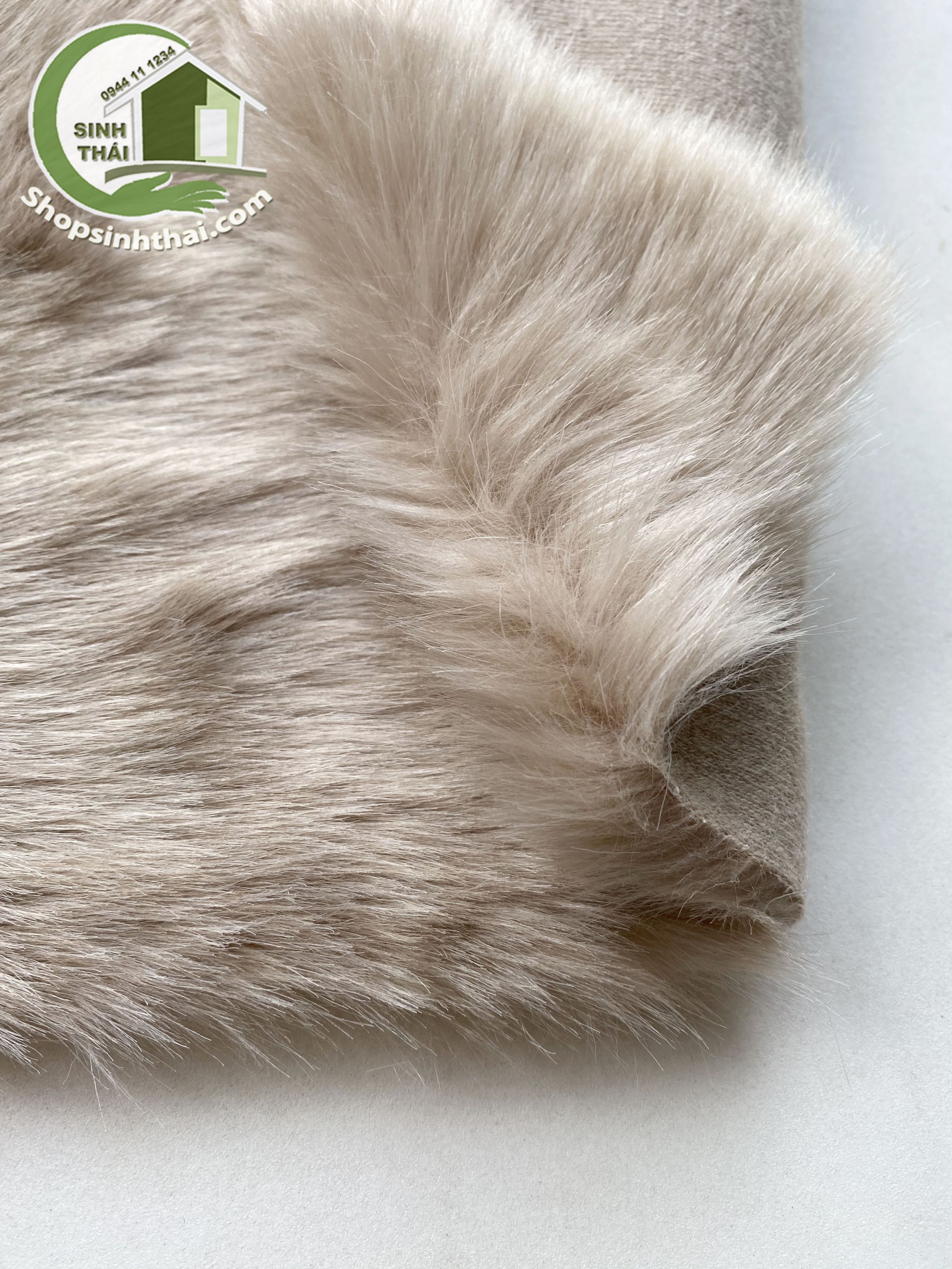 [HCM]Thảm lông xù thảm chụp hình màu kem nâu nhạt - Chọn kích thước