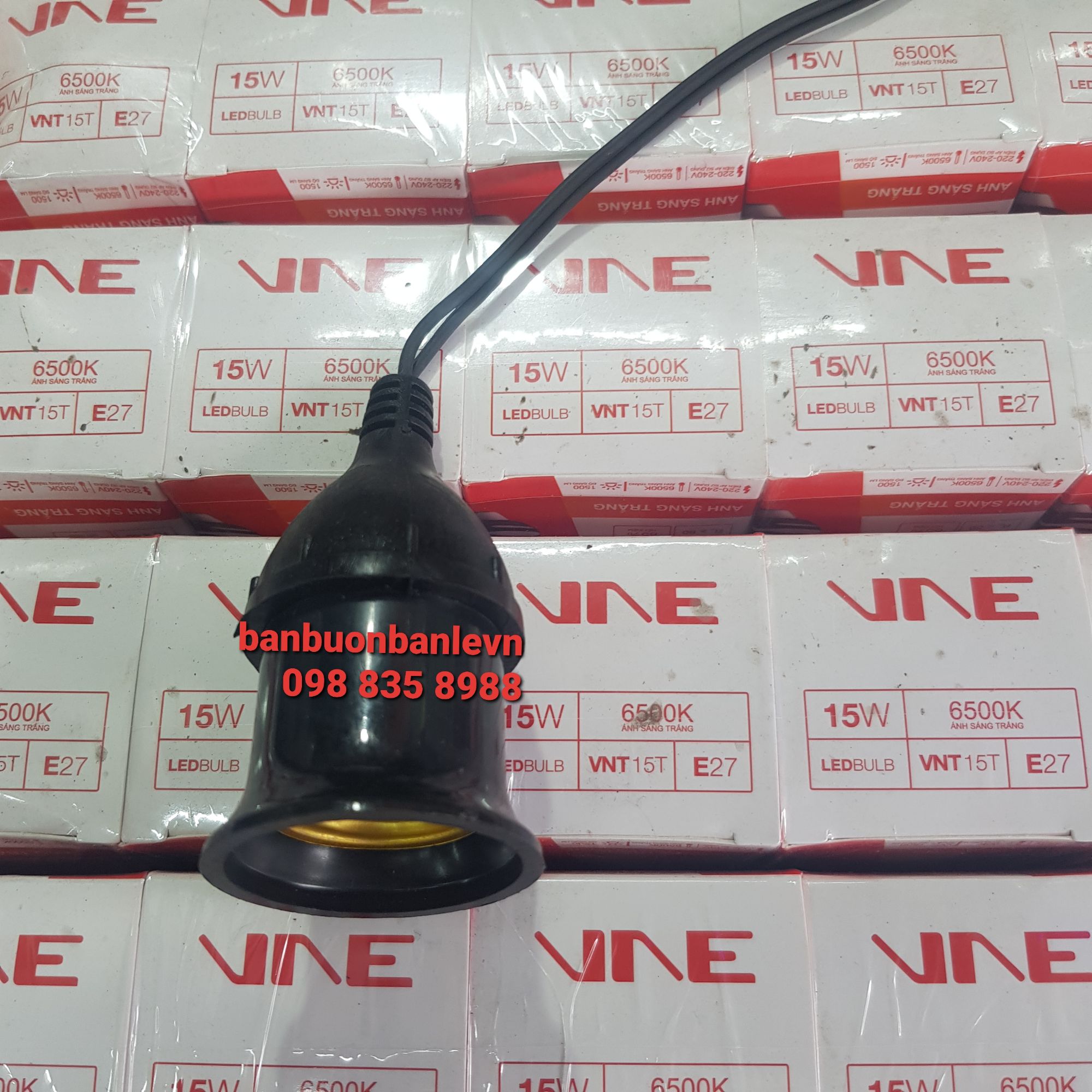 Bộ 2 đui đèn chống nước E27  lắp ngoài trời