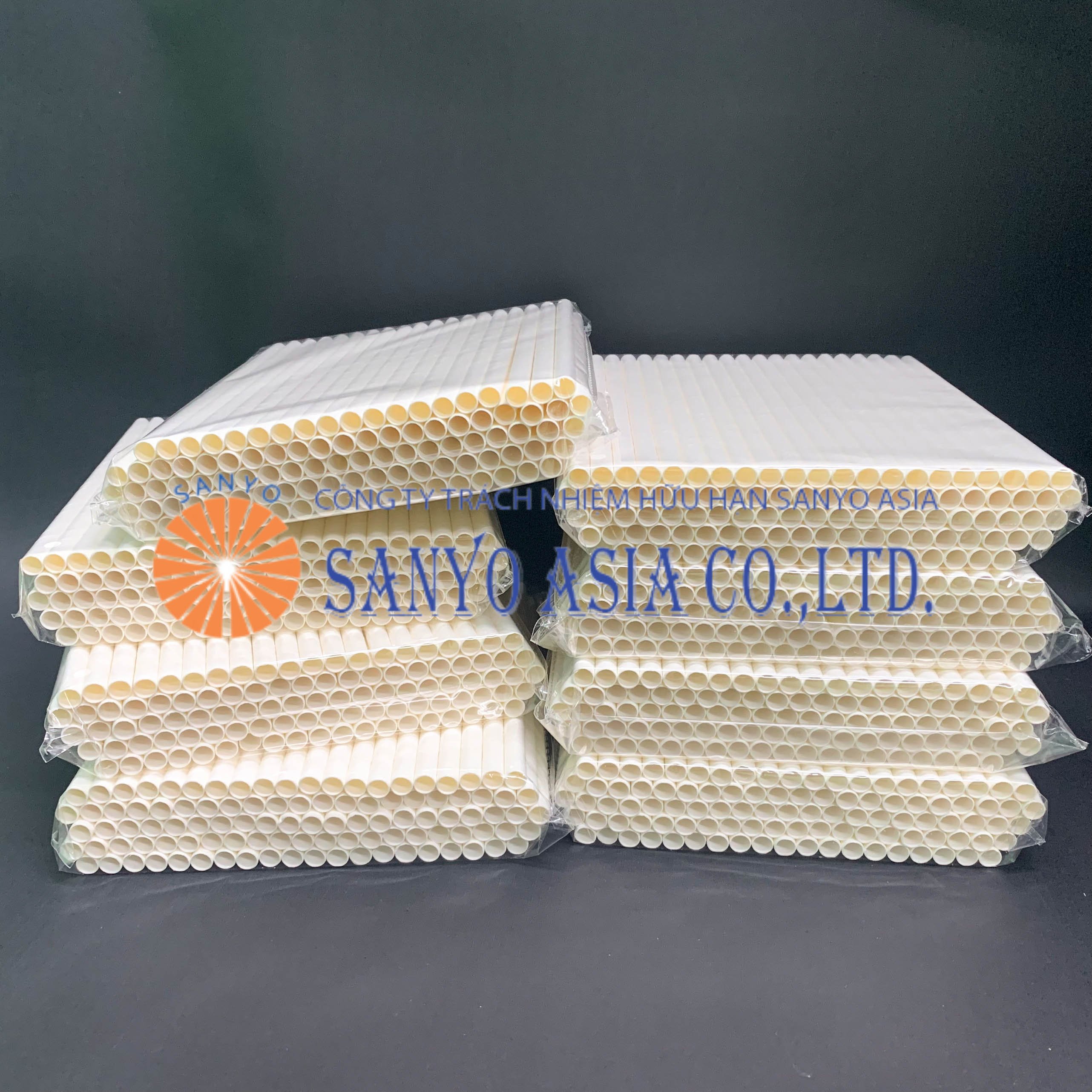 (MUA LẺ - GIÁ SỈ) 100 ỐNG HÚT TRẮNG CAO CẤP PHI 8 x 197mm