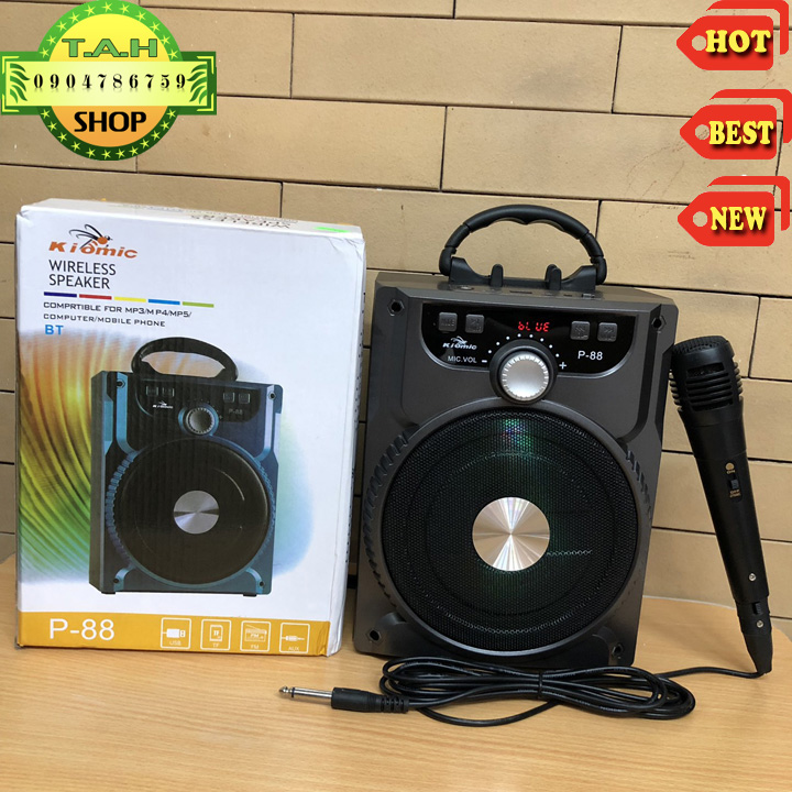[HCM]Loa bluetooth hát karaoke mini kèm 1 micro có dây