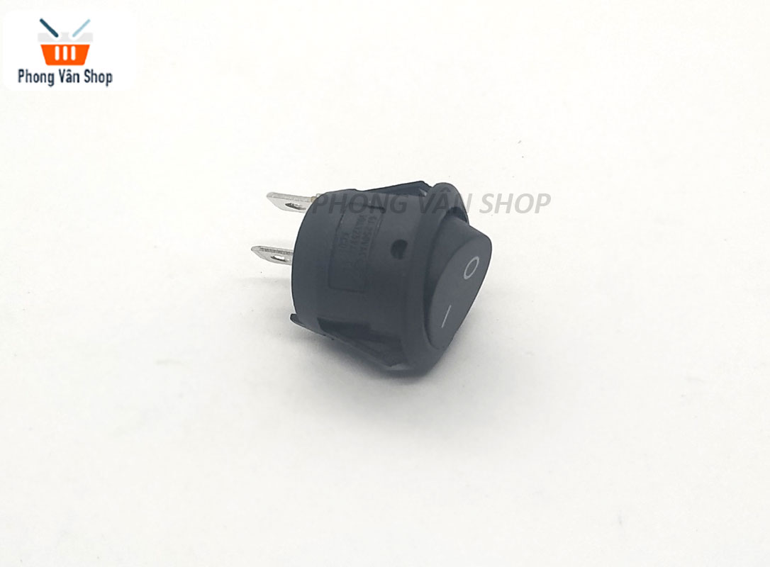5 Công tắc bập bênh tròn đen - ON-OFF - 2 chân