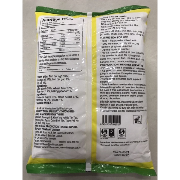 Bột Chiên Giòn Vĩnh Thuận 1kg