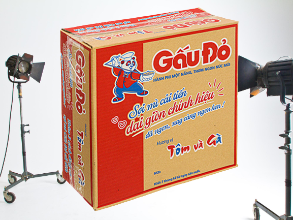 mì gấu đỏ tôm và gà Thùng 30 gói