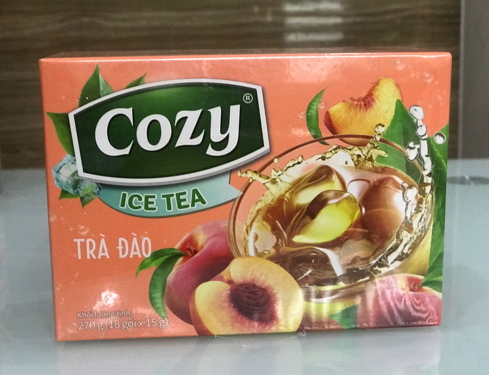 TRÀ ĐÀO COZY HÒA TAN - hộp (18 gói x 15gr)