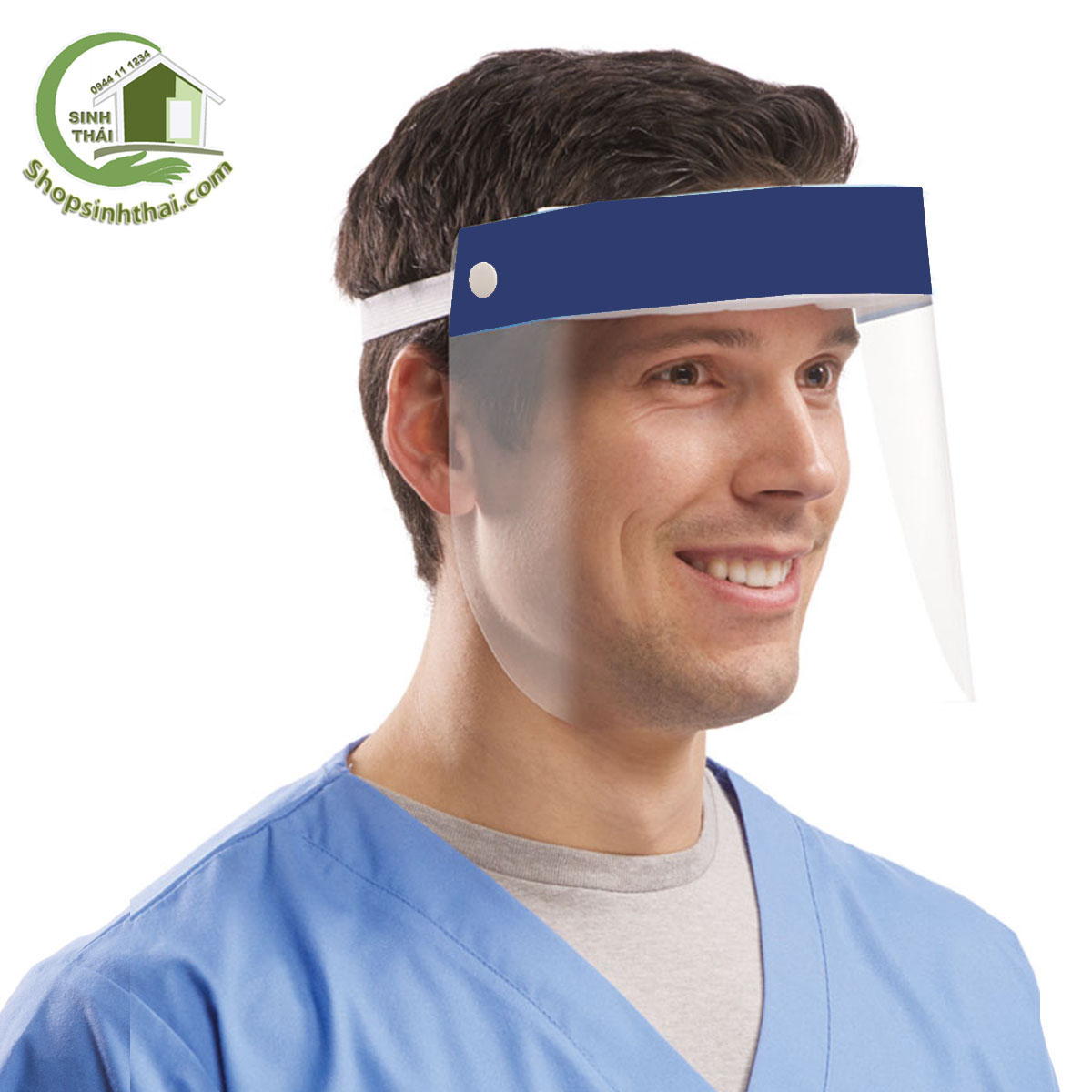 [HCM]Mặt nạ kính chống dịch - tấm kính che mặt màu xanh dương