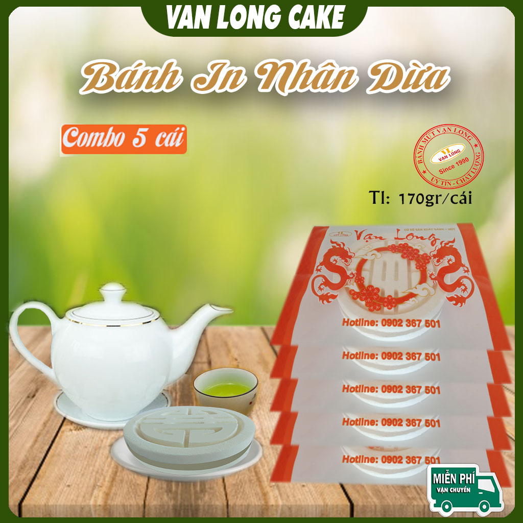 [COMBO 5 CÁI] Bánh in nhân dừa 170g