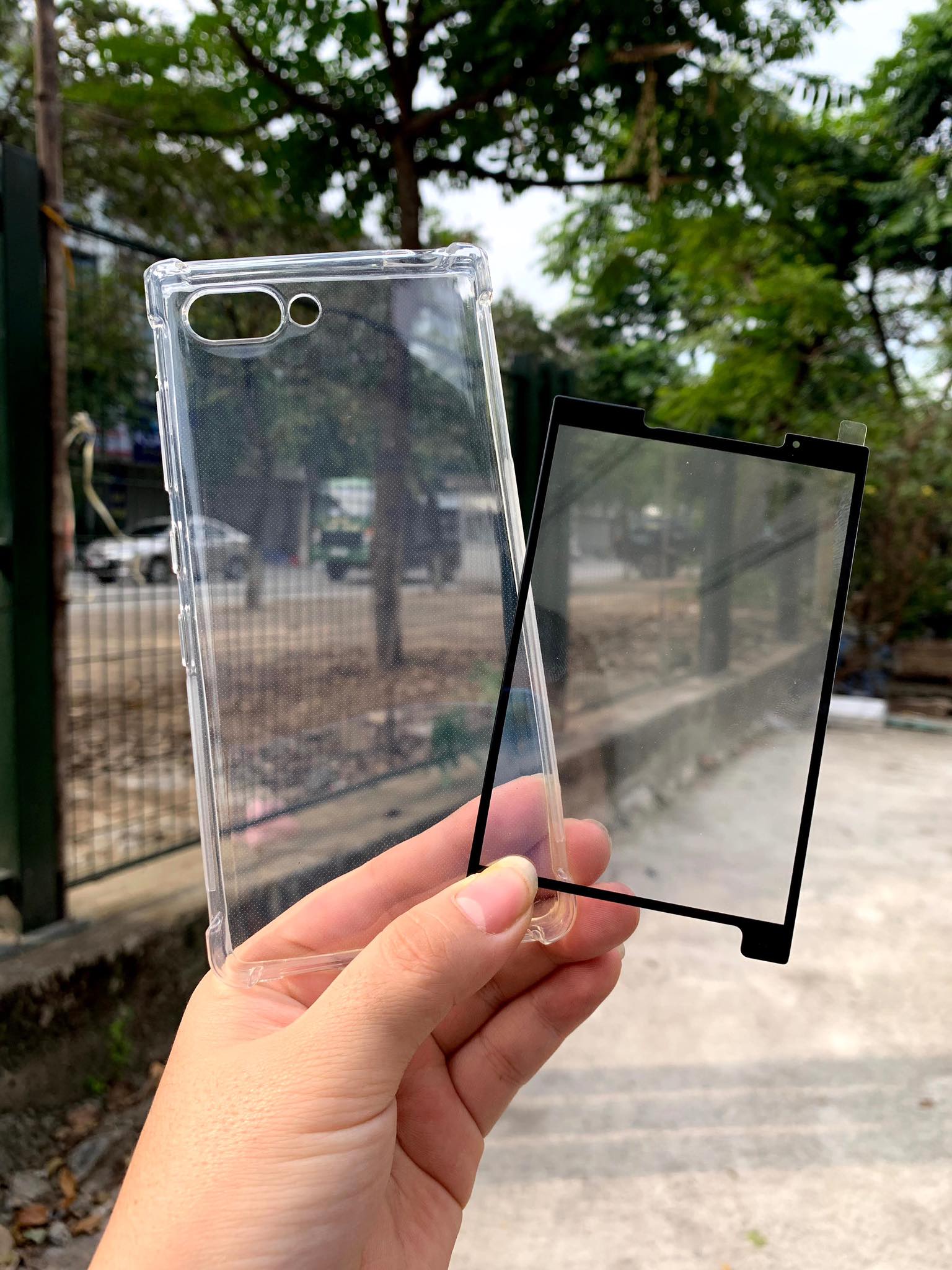 Combo Kính cường lực full màn + ốp silicon điện thoại Key 2/ K2