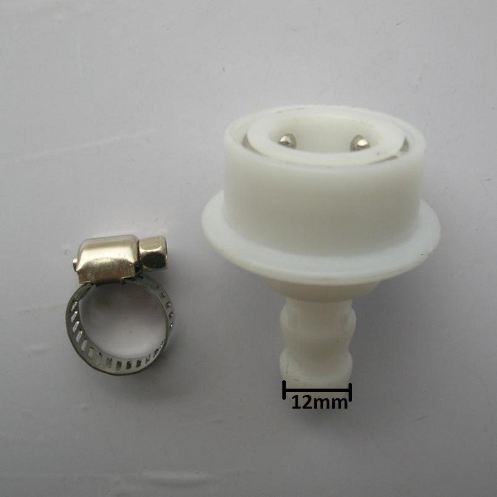 [1 PCs] 16mm coupler out 12mm hose barb with goat collar locking-700