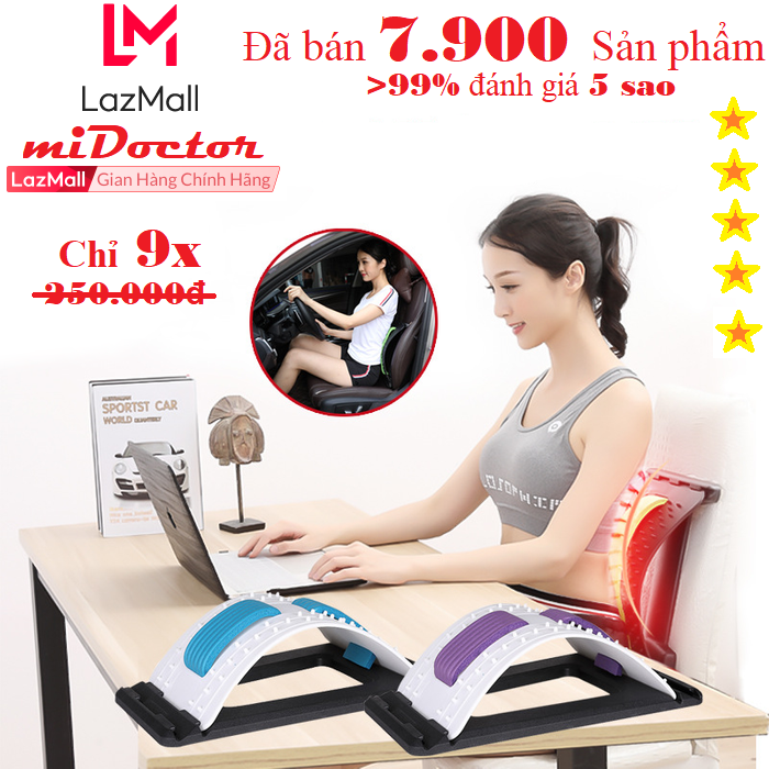 Tấm Tựa Lưng Ghế Oto, Tấm Tựa Lưng Ghế Văn Phòng; Miếng Tựa Lưng Ghế Gai Massage, Miếng Tựa Lưng Xe ô tô, miếng tựa lwung ghế ô tô, Hỗ Trợ Giảm Đau Cột Sống Lưng, Khung Định Hình Cột Sống - Chính Hãng miDoctor