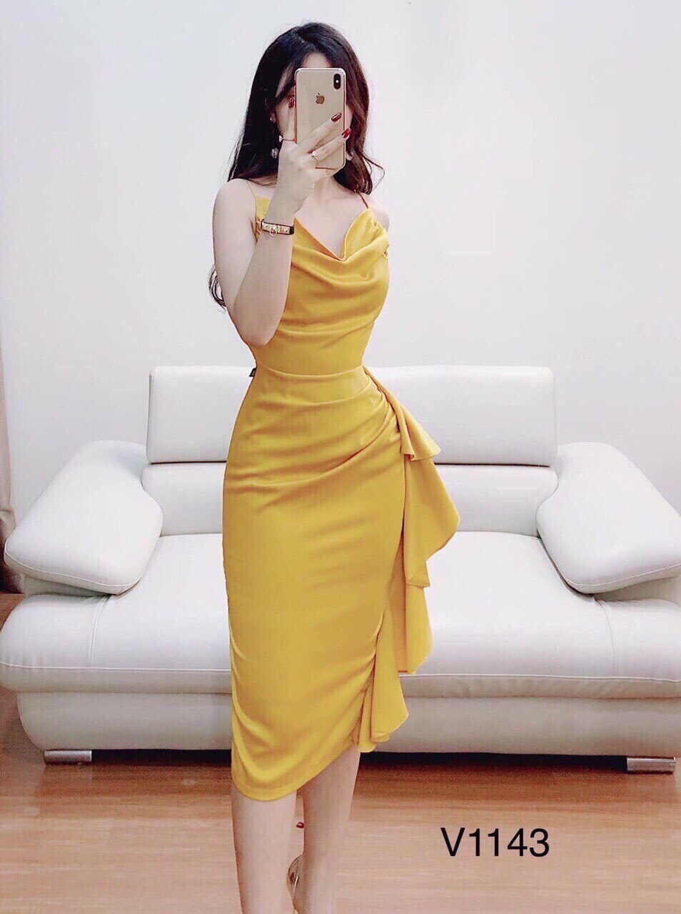 [HCM]ĐẦM XẾP LY CỔ ĐỔ TÔN DÁNG SIÊU QUYẾN RŨ