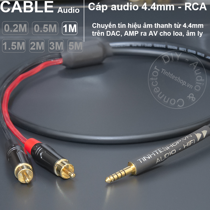 Dây balanced sang RCA cho DAC AMP DIY đến 10 mét