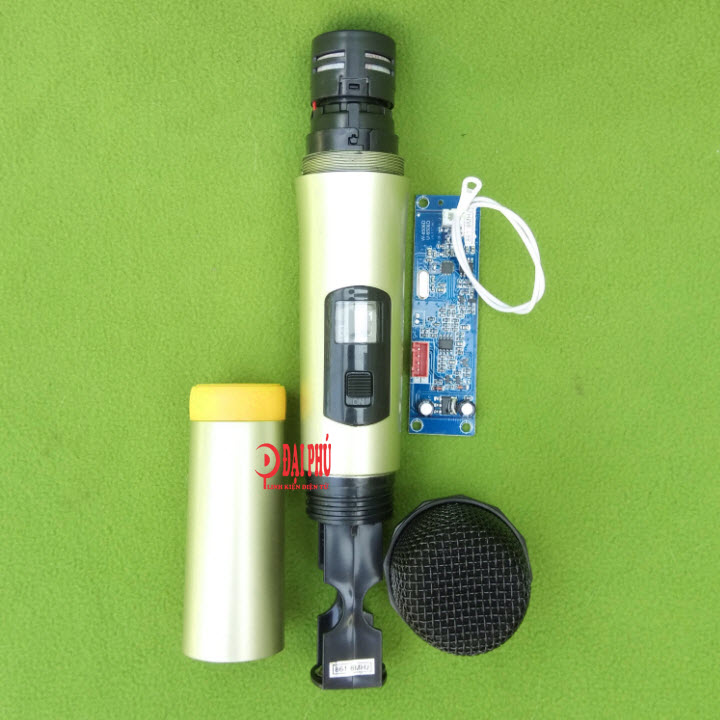 [HCM]Micro không dây đơn VHF cho loa kéo tần số 261.8 Mhz màu vàng micro cho loa kéo - ampli