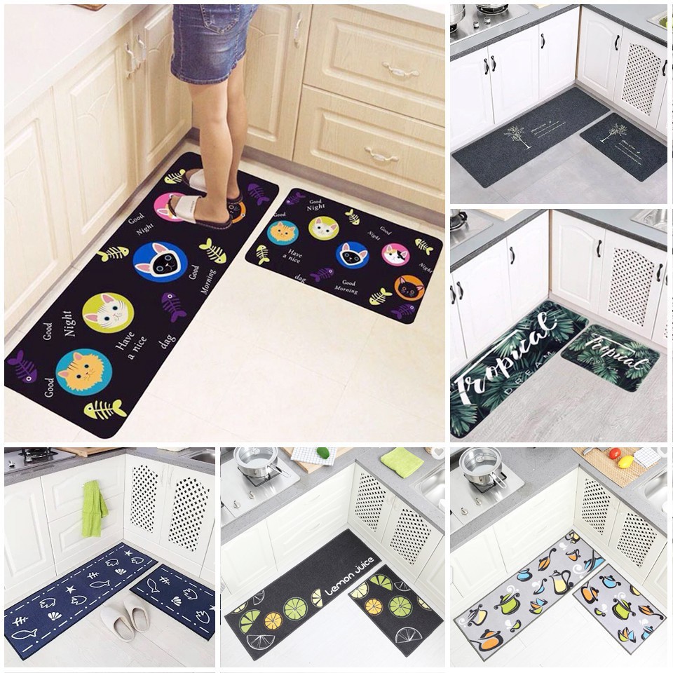 Combo 2 thảm nhà bếp - Nhiều hình cực xinh