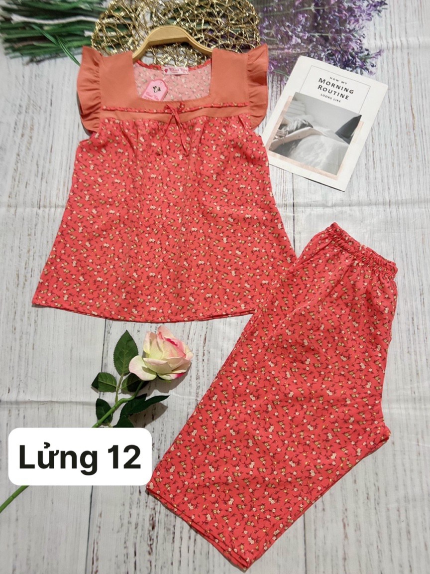 [ HIEN HOANG STORE , HCM  ] Bộ mặc nhà Quần lửng tay cánh tiên , đồ bộ  nữ, đồ bộ lụa hàn cao cấp, đồ bộ lụa