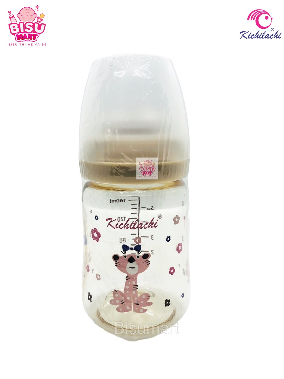 Bình sữa cổ rộng cho bé Kichilachi PPSU Cao cấp 170ml 270ml