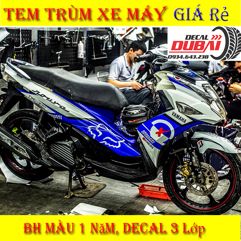 Tem Trùm Nouvo Xanh Trắng Semakin