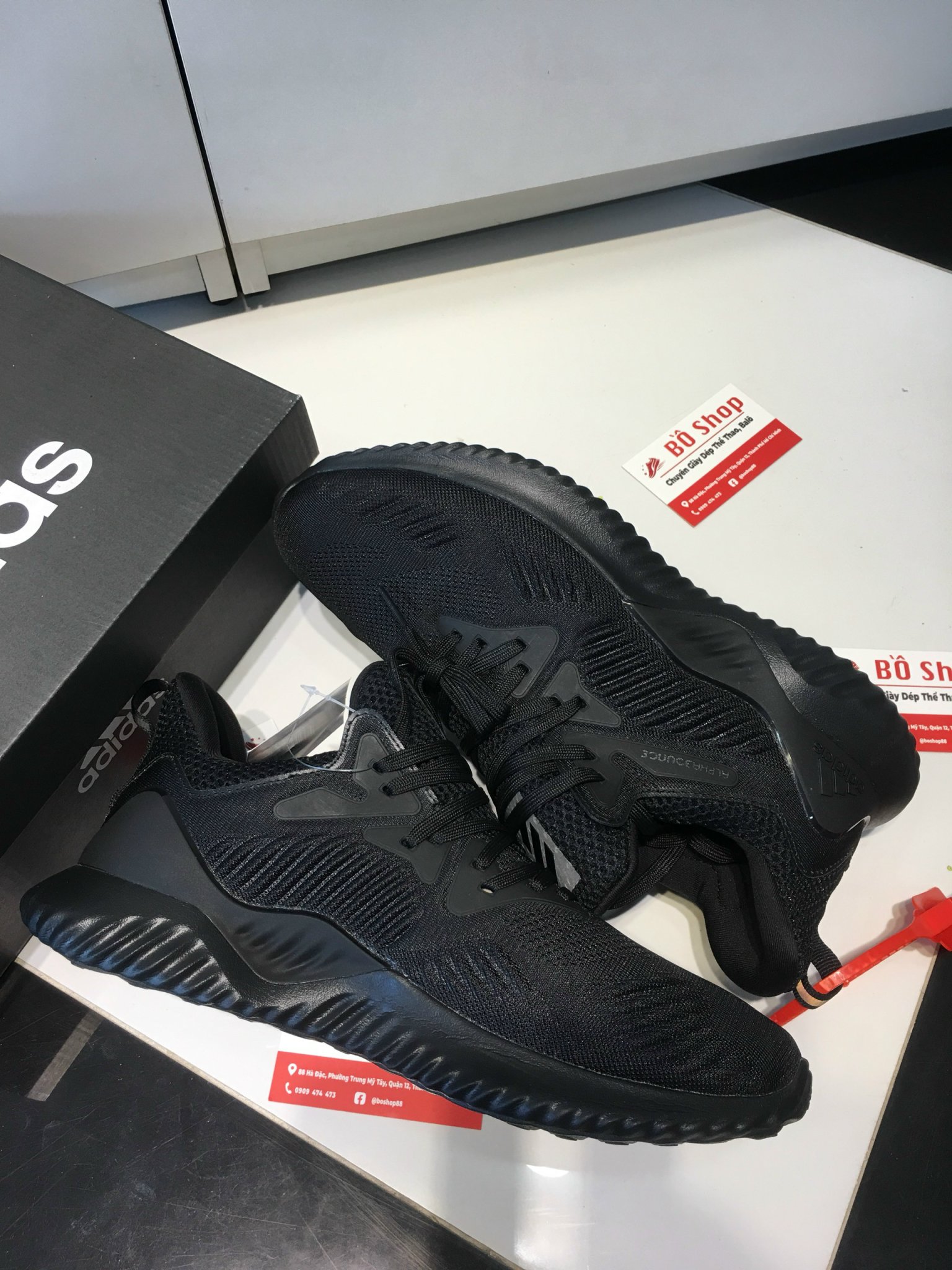 [FULLBOX-SC] GIÀY THỂ THAO NAM NỮ ADIDAS ALPHABOUNCE BEYOND ĐEN (HÌNH THẬT+PHỤ KIỆN)