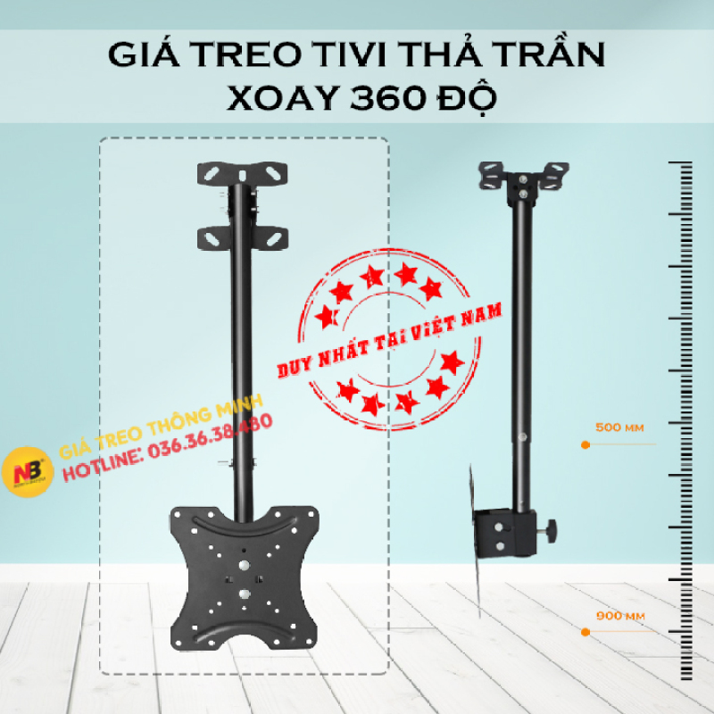 Giá Treo Tivi Thả Trần DJ01 / 501 24 - 43 Inch - Giá Treo Tivi Ngược Trần Xoay 360 Độ