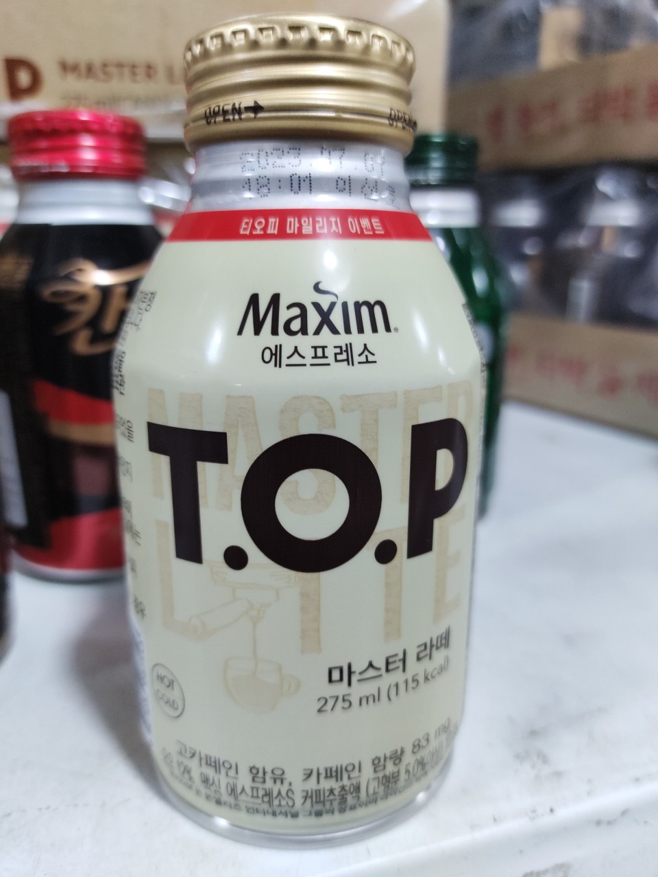 Cà phê maxim top hàn quốc, cà phê lon hàn quốc top sweet americano, the black, master latte 275ml - 맥심 top